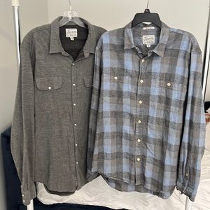 Men’s Lucky Brand Flannel L/S Button Down Shirts XL-TWO